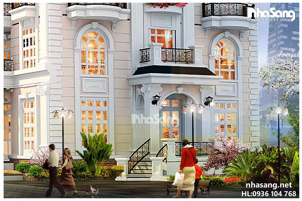 mẫu thiết kế nhà biệt thự kiểu pháp đẹp